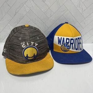 New Era Hardwood Classics & NBA Lot of 2 Golden State Warriors NBA Hats Adjust.